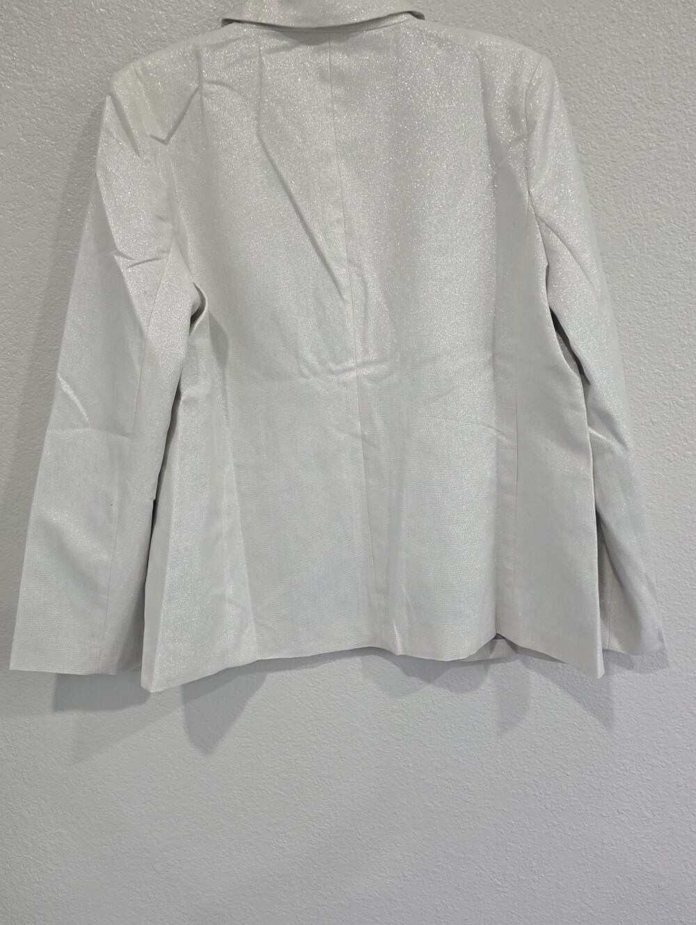 Metallic White Women's Blazer Jacket - Picture 6 of 6